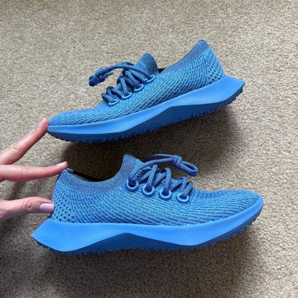 Allbirds Womens Tree Dasher 2 Running Shoes Azure Blue Size 8 Sneakers Run Walk - Picture 1 of 11